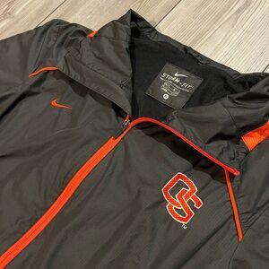 Nike Men's Black and Orange Windbreaker
